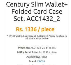 CROSS Leather Wallet, Fancy Mens L