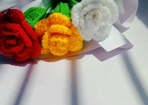 🌹Handmade Crocheted Rose Bouquet💐