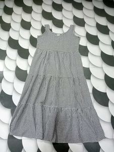 Gingham Tiered Midi Dress
