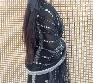 Black pakistani stiched suit with beautiful dupatt