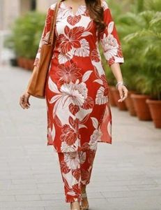 Vibrant Floral Kurta Set