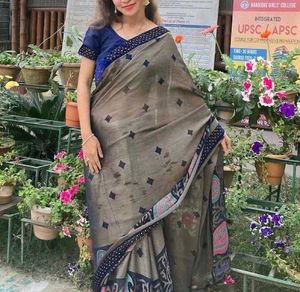 Elegant Grey Saree