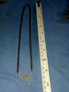 Elegant Black Bead Necklace with Pendant