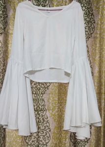 White Polyester Top