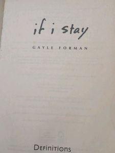 original If I Stay - Gayle Forman