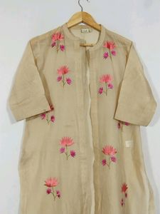 Vark Tan Embroidery Printed Shrug (Women)