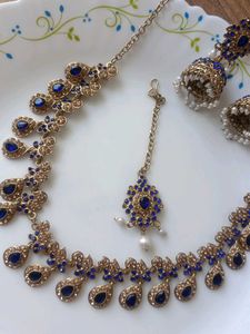 Stunning Blue &amp; Gold Jewellery Set