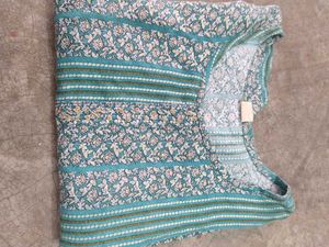 Teal Printed Kurta