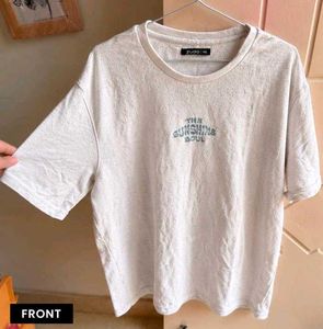 Zudio White Cotton T-shirt