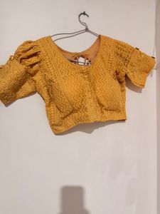 Embroidered Yellow Blouse