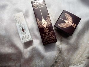 3pc Charlotte Tilbury Compact, Setting Spray, Lips