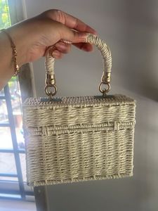 Woven Top Handle Bag