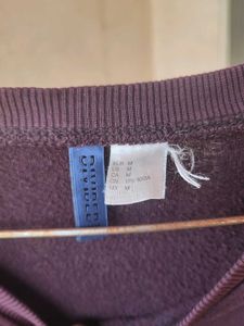 H&amp;M Purple Winterwear Casual Sweater