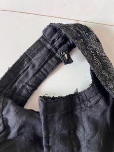 Sparkling Black Sequin Blouse