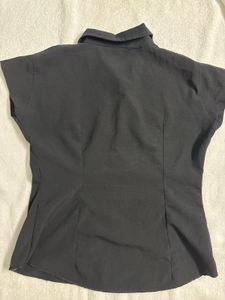 Chic Black Button-Down Top