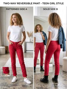 Two-Way Reversible Red Pants-LeeCooper