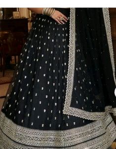 New/Unused Embroidered Semi Stitched Lehnga Set