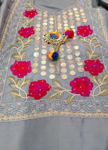 Semi stitched kurta and Unstiched bottom