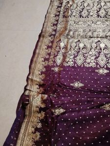 Elegant Purple Banarasi Saree