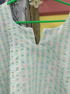 sea green Multi Textured Kurta