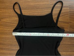 Black Fitted Cami Tank Top | Spaghetti Strap