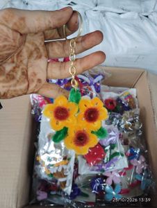 Handmade flower keychain