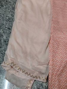 Pink kurta salwar cloth material
