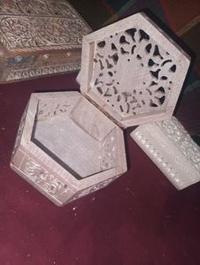 Soapstone jewellery box