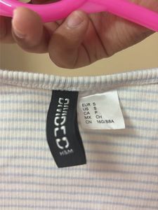 Striped Square Neck Crop Top