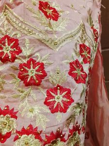Elegant Peach Maxi Dress with Dupatta
