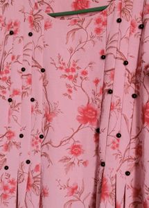 Pink Floral Print Top
