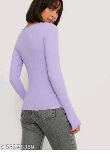 Lilac Lettuce Hem Top