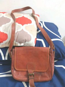 Classic Brown Leather Crossbody Bag