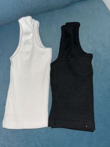 Ribbed Tank Tops - White &amp; Black