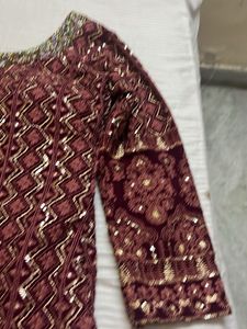 Embroidered Kurta with Tassel Hem