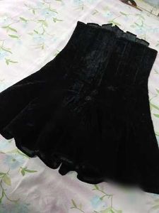 Black Velvet Skirt