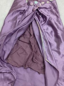 Beautiful Lavender Satin Skirt