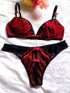 Red & Black Lingerie Set