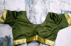 Elegant Green Saree with Gold Border