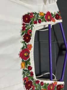 Floral Embroidered Peplum Top