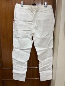 Zara Men's White Linen Pants