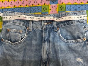 Light Wash Ripped Wide Leg Jeans