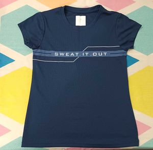Navy Blue 'Sweat It Out' T-Shirt