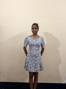 Floral Print A-Line Mini Dress