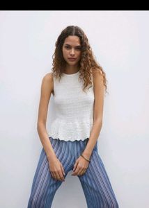 Low waist knit trousers