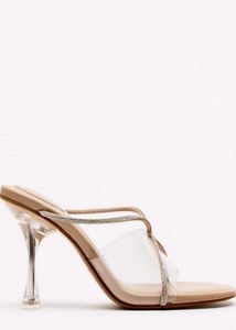 Zara Rhinestones Nude Heels