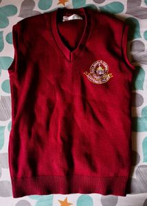 Classic Maroon V-Neck Sleeveless Sweater Vest