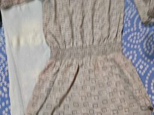 Light Wash Jeans and Printed Dress Set