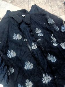 Elegant Black Embellished Salwar Kameez