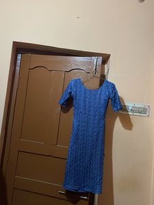 Elegant Blue Lace kurti